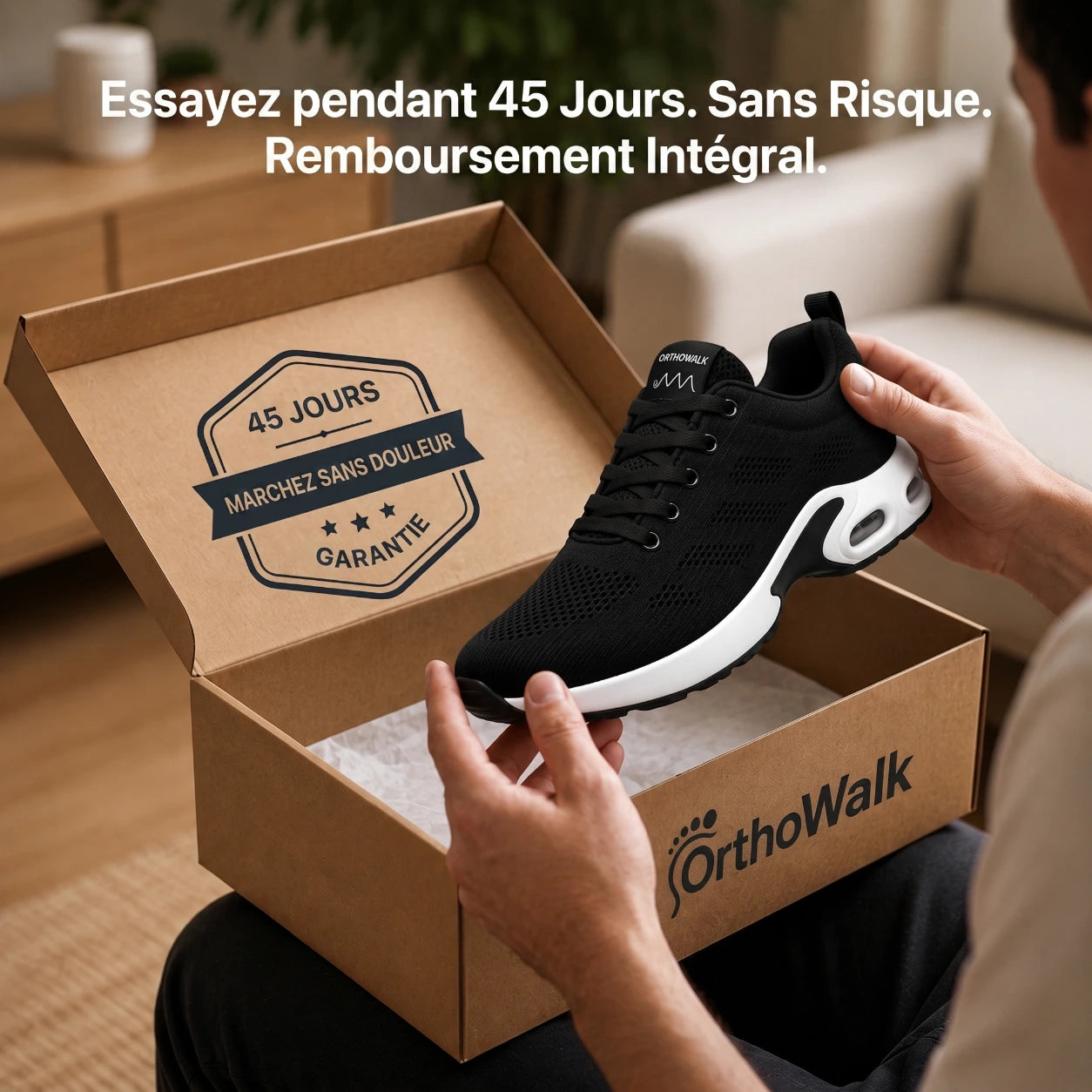 OrthoWalk™ – Chaussures de travail 12 h pour soulager les douleurs aux pieds, genoux & dos