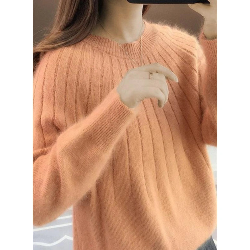 Pull Tricoté pour Femme Rose