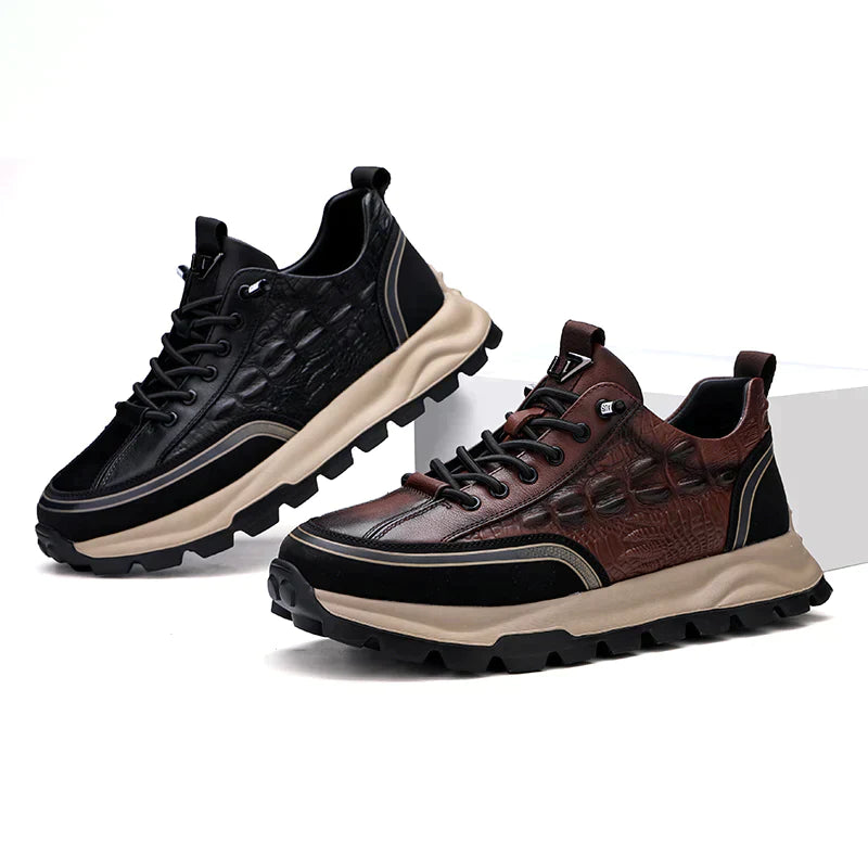 Herren-Sneaker aus strukturiertem Leder – Classy