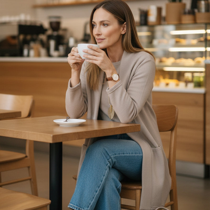 Elena – Ensemble élégant femme 3 pièces (veste, haut et pantalon)