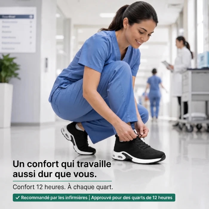 OrthoWalk™ – Chaussures de travail 12 h pour soulager les douleurs aux pieds, genoux & dos