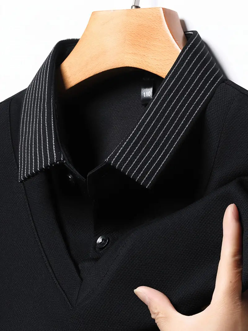 2-in-1 Langarm-Poloshirt für Herren – stylisch und atmungsaktiv