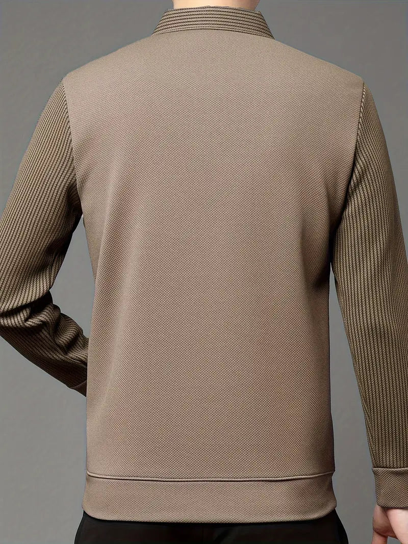 2-in-1 Langarm-Poloshirt für Herren – stylisch und atmungsaktiv