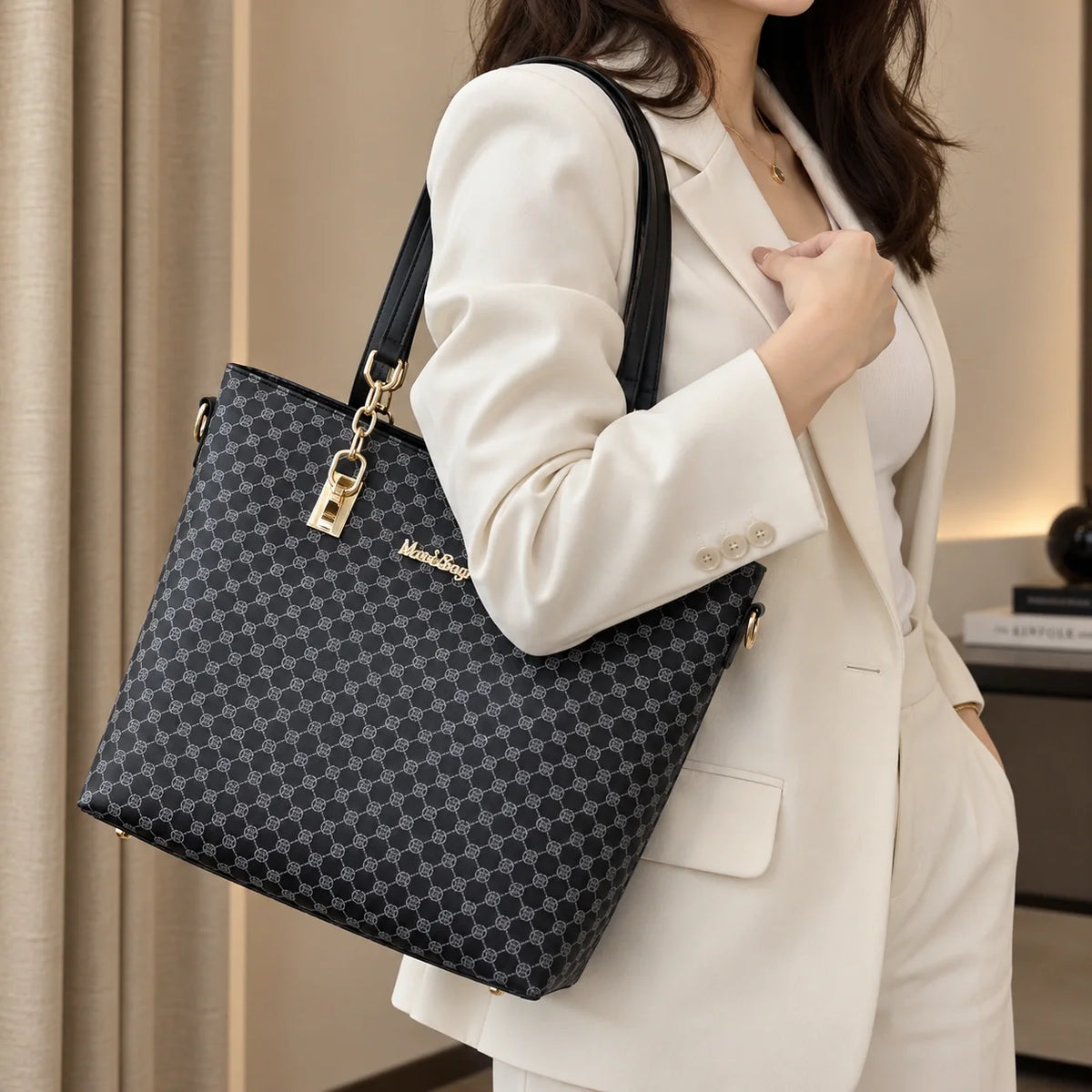 Bohème | Ensemble de sacs à main 6 pièces pour femme – Cabas, sac à main, pochette, sac bandoulière, portefeuille & étui à clés