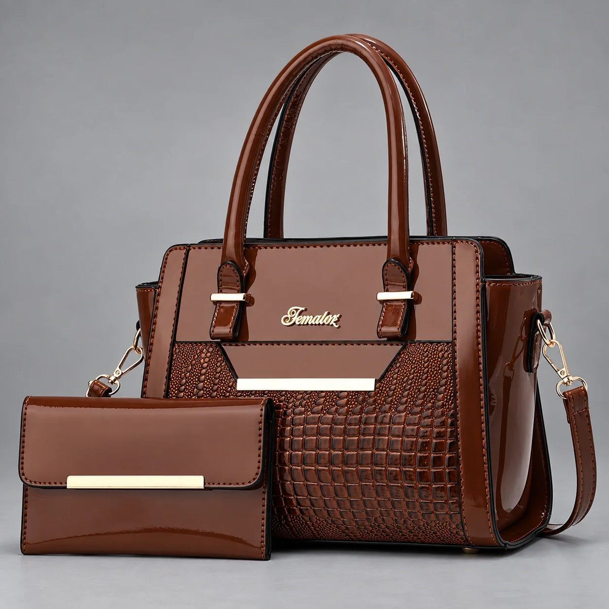 Finesse | Ensemble de sacs à main 2 pièces pour femme – Cabas & portefeuille