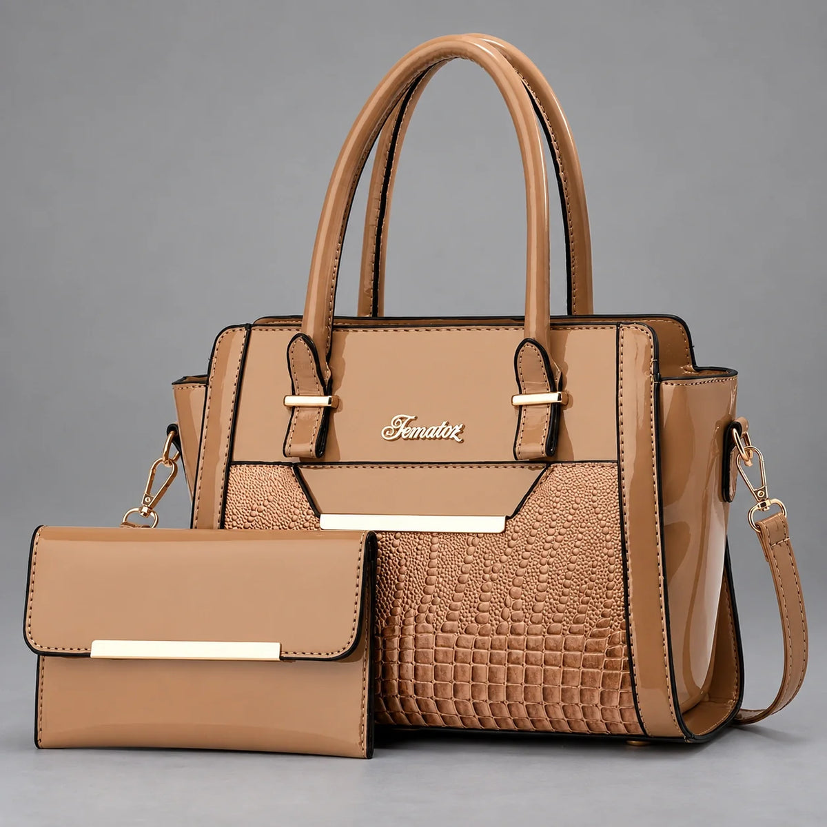 Finesse | Ensemble de sacs à main 2 pièces pour femme – Cabas & portefeuille