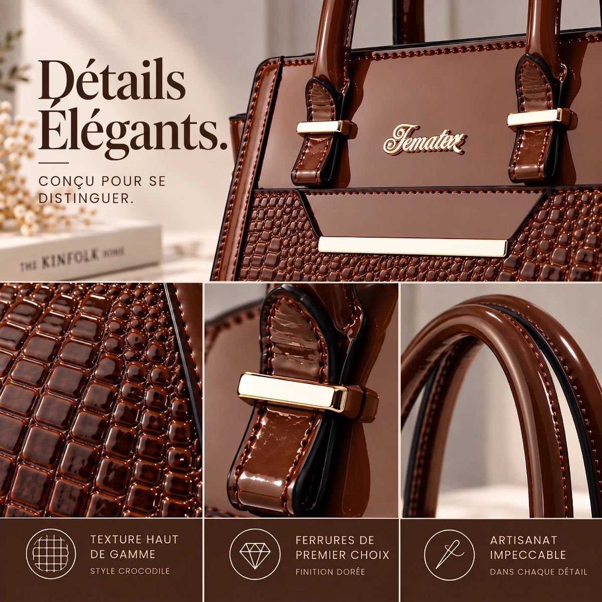 Finesse | Ensemble de sacs à main 2 pièces pour femme – Cabas & portefeuille
