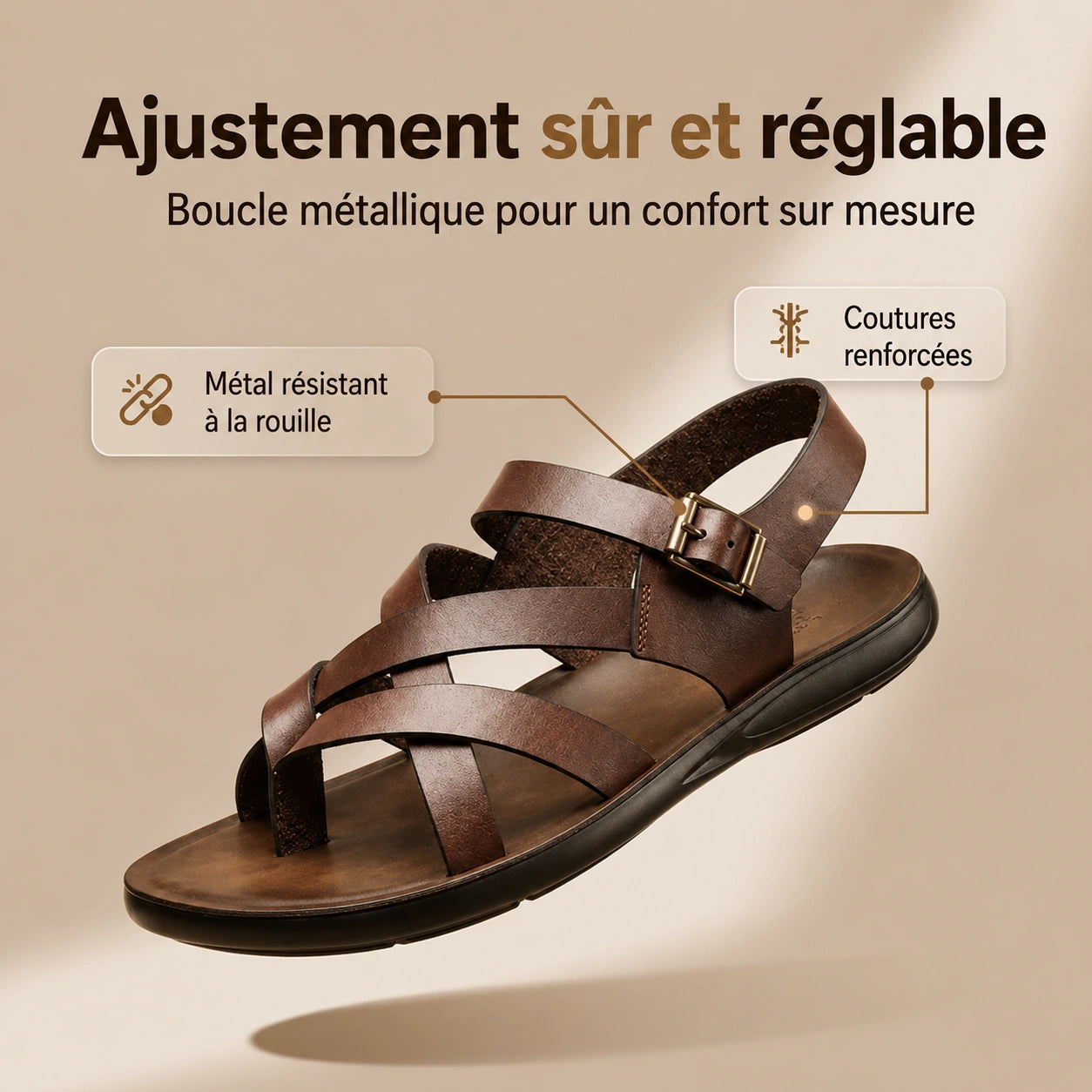 Roman | Sandales homme – Légères, Confortables & Parfaites pour l'Été