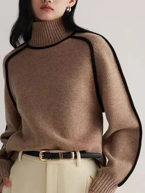 Pull à Col Haut Chic pour Femme Eva