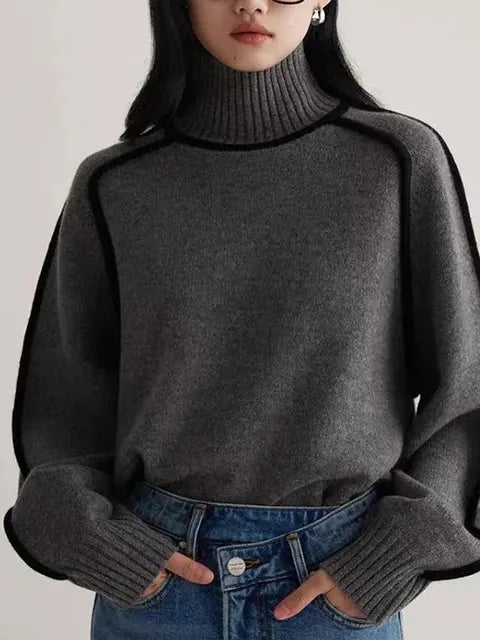 Pull à Col Haut Chic pour Femme Eva
