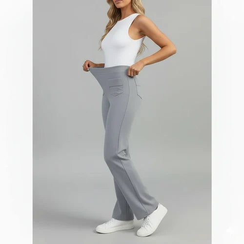 Pantalon Taille Haute Extensible avec Poches Latérales - Sophie