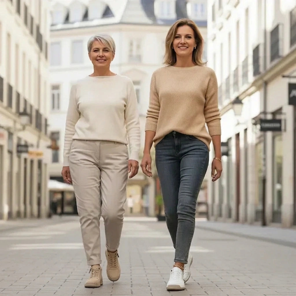 Bottines en cuir confortables avec fermeture éclair – Mavie