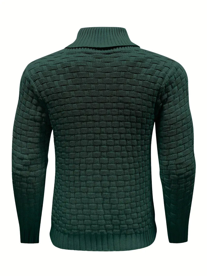 Herren-Strickpullover mit Schalkragen - Auguste