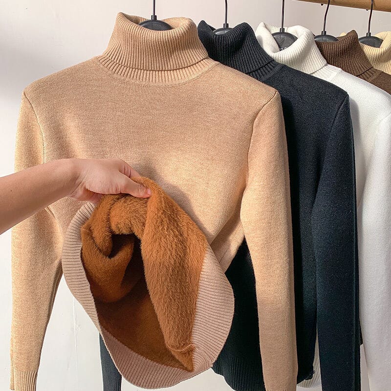 Pull col roulé polaire pour femme Karen