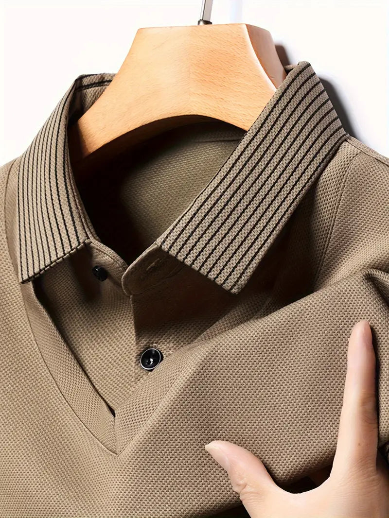 2-in-1 Langarm-Poloshirt für Herren – stylisch und atmungsaktiv