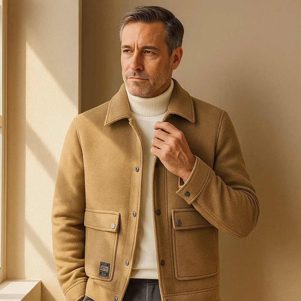 Veste en Laine Mélangée Leonard