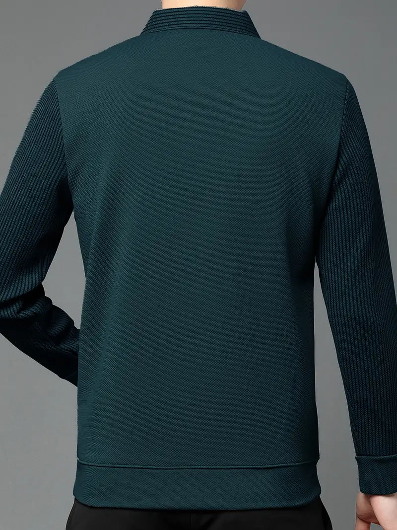 2-in-1 Langarm-Poloshirt für Herren – stylisch und atmungsaktiv