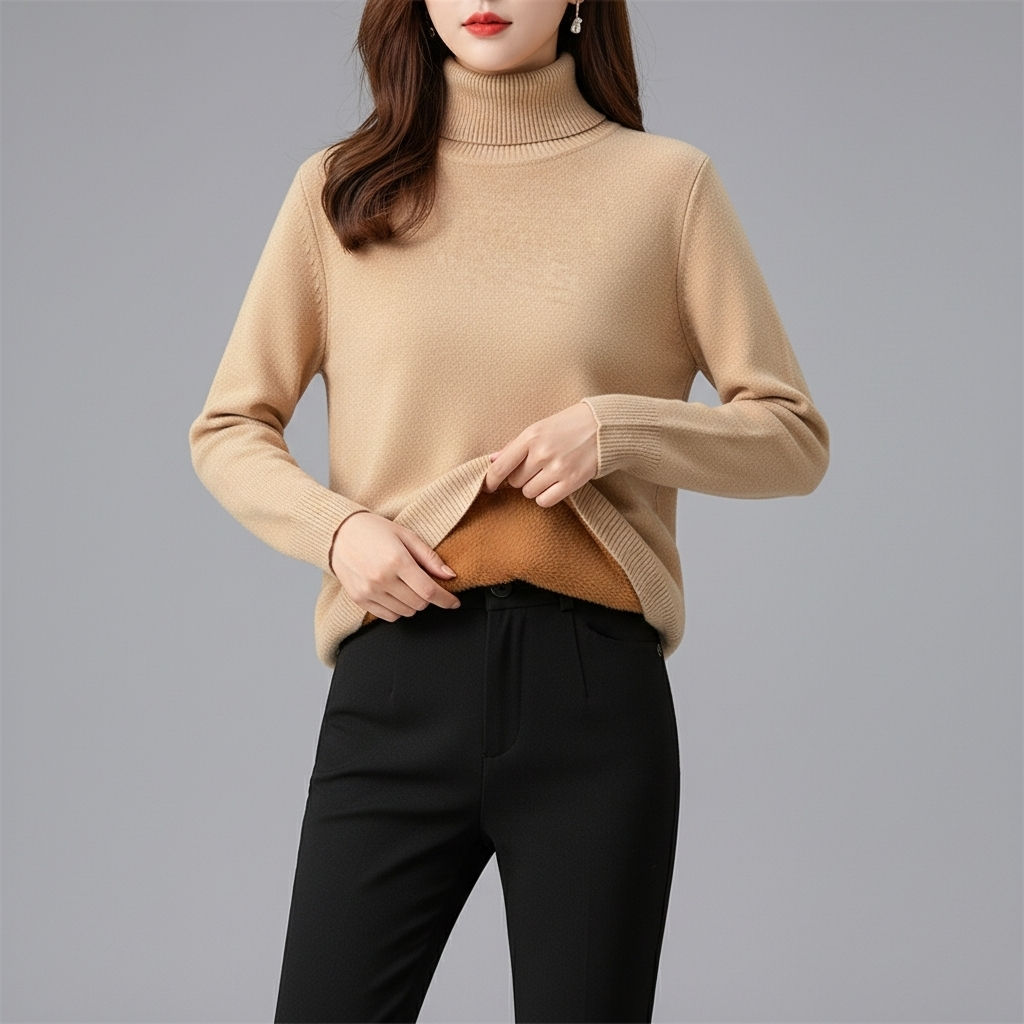 Pull col roulé polaire pour femme Karen