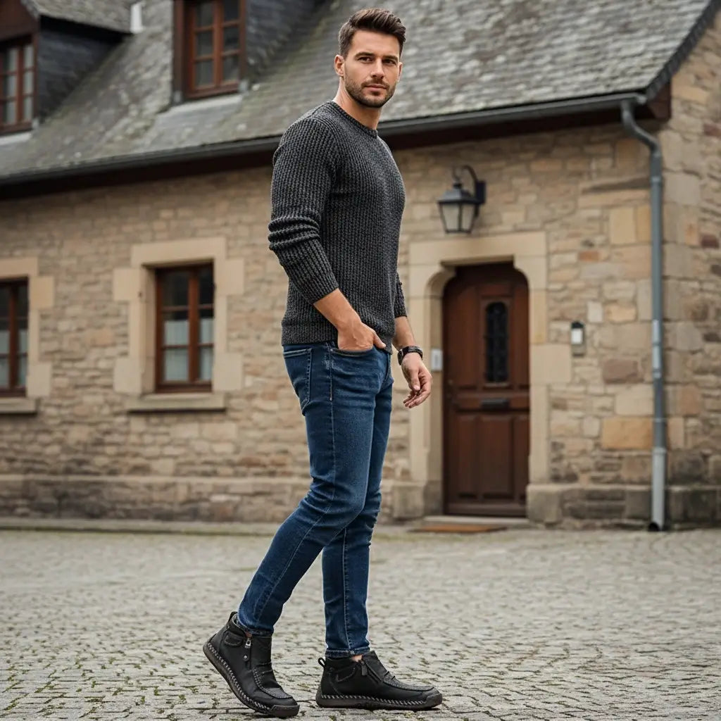 Davos | Bottes en Cuir Fabriquées à la Main – Confort & Durabilité