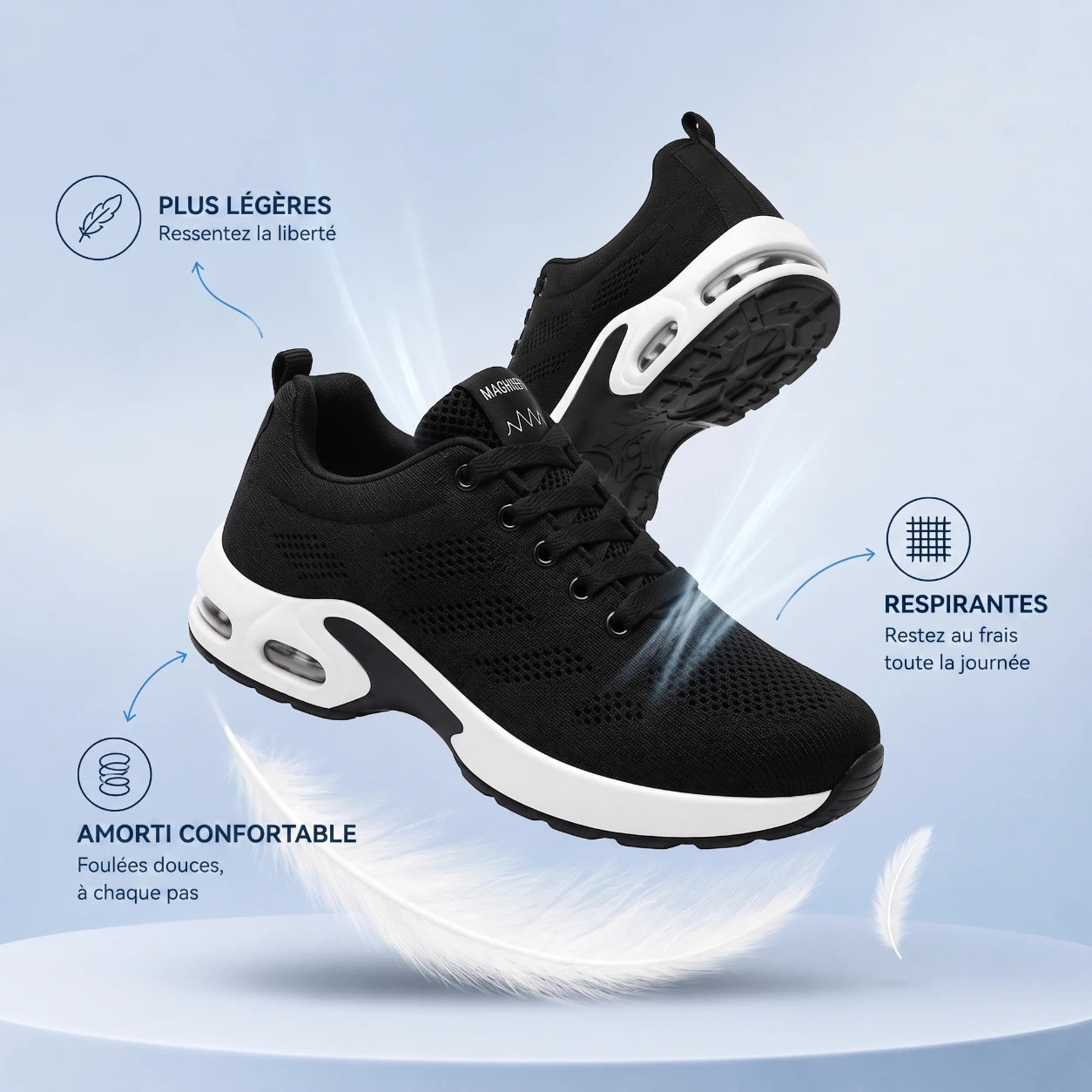 OrthoWalk™ – Chaussures de travail 12 h pour soulager les douleurs aux pieds, genoux & dos