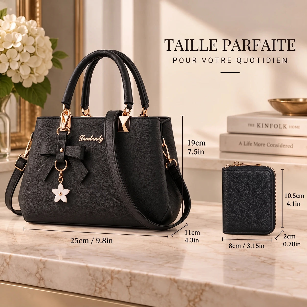 Caline | Ensemble de sacs à main 2 pièces pour femme – Cabas & portefeuille