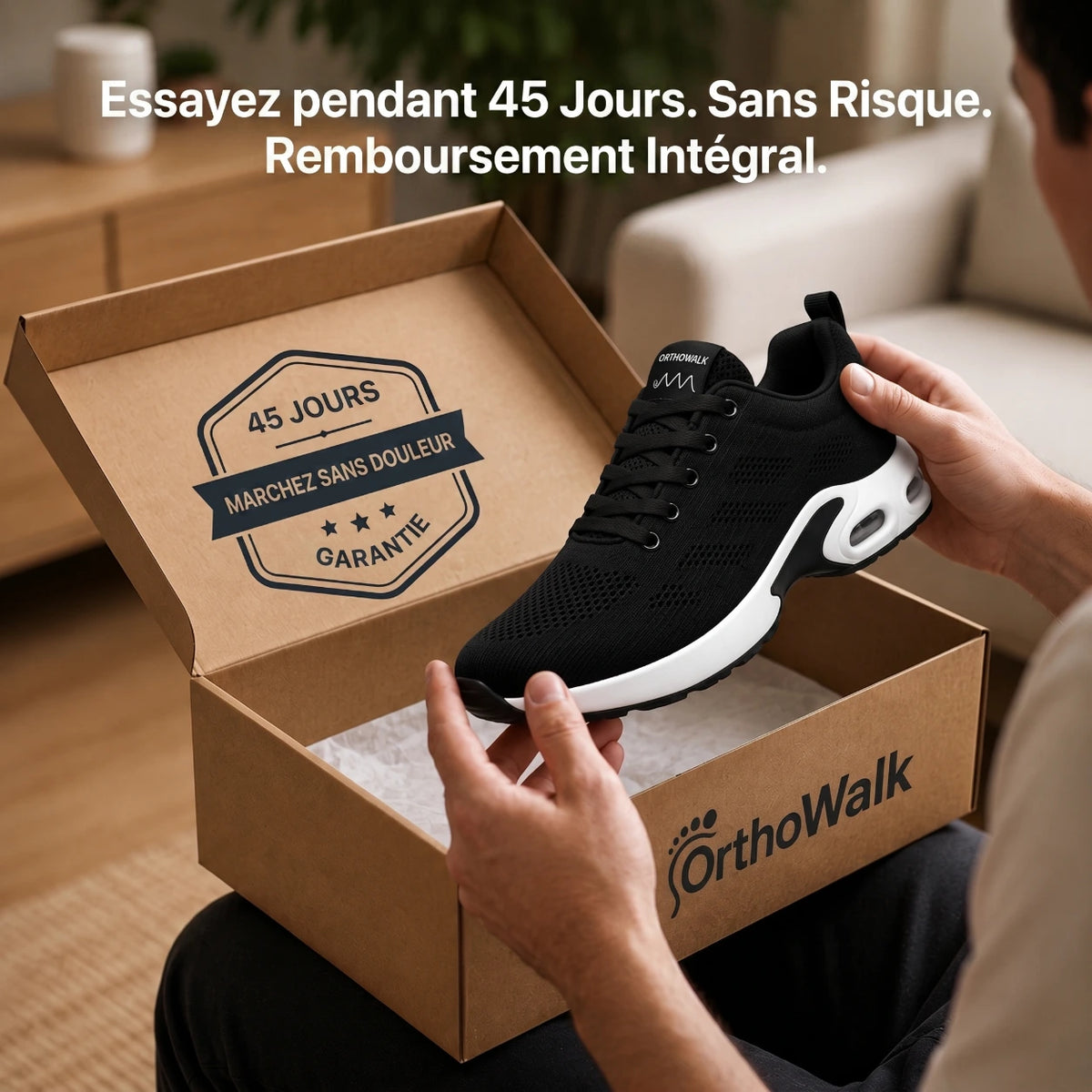 OrthoWalk™ – Chaussures de travail 12 h pour soulager les douleurs aux pieds, genoux & dos