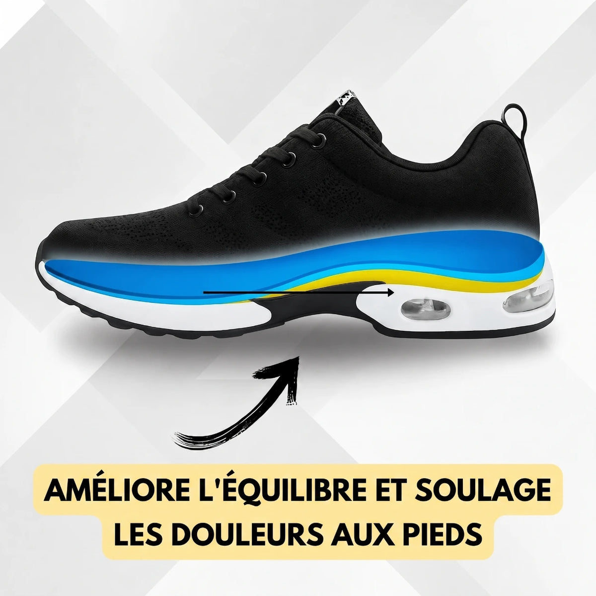 OrthoWalk™ – Chaussures de travail 12 h pour soulager les douleurs aux pieds, genoux & dos