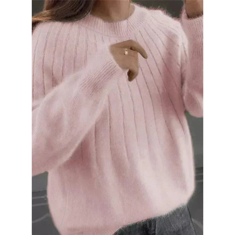 Pull Tricoté pour Femme Rose