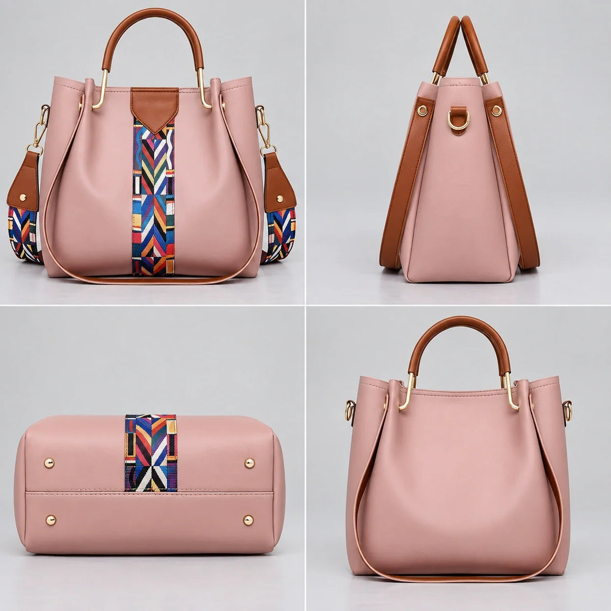 Allure | Ensemble de sacs à main 4 pièces pour femme – Cabas, sac bandoulière, portefeuille & pochette