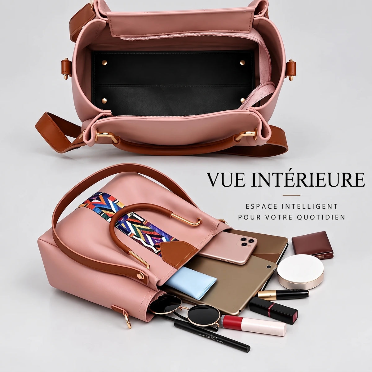 Allure | Ensemble de sacs à main 4 pièces pour femme – Cabas, sac bandoulière, portefeuille & pochette