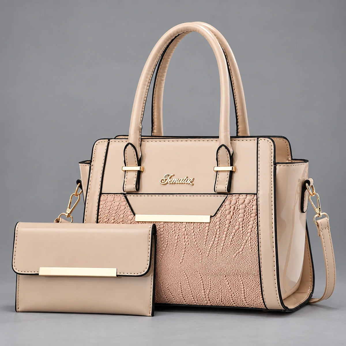 Finesse | Ensemble de sacs à main 2 pièces pour femme – Cabas & portefeuille