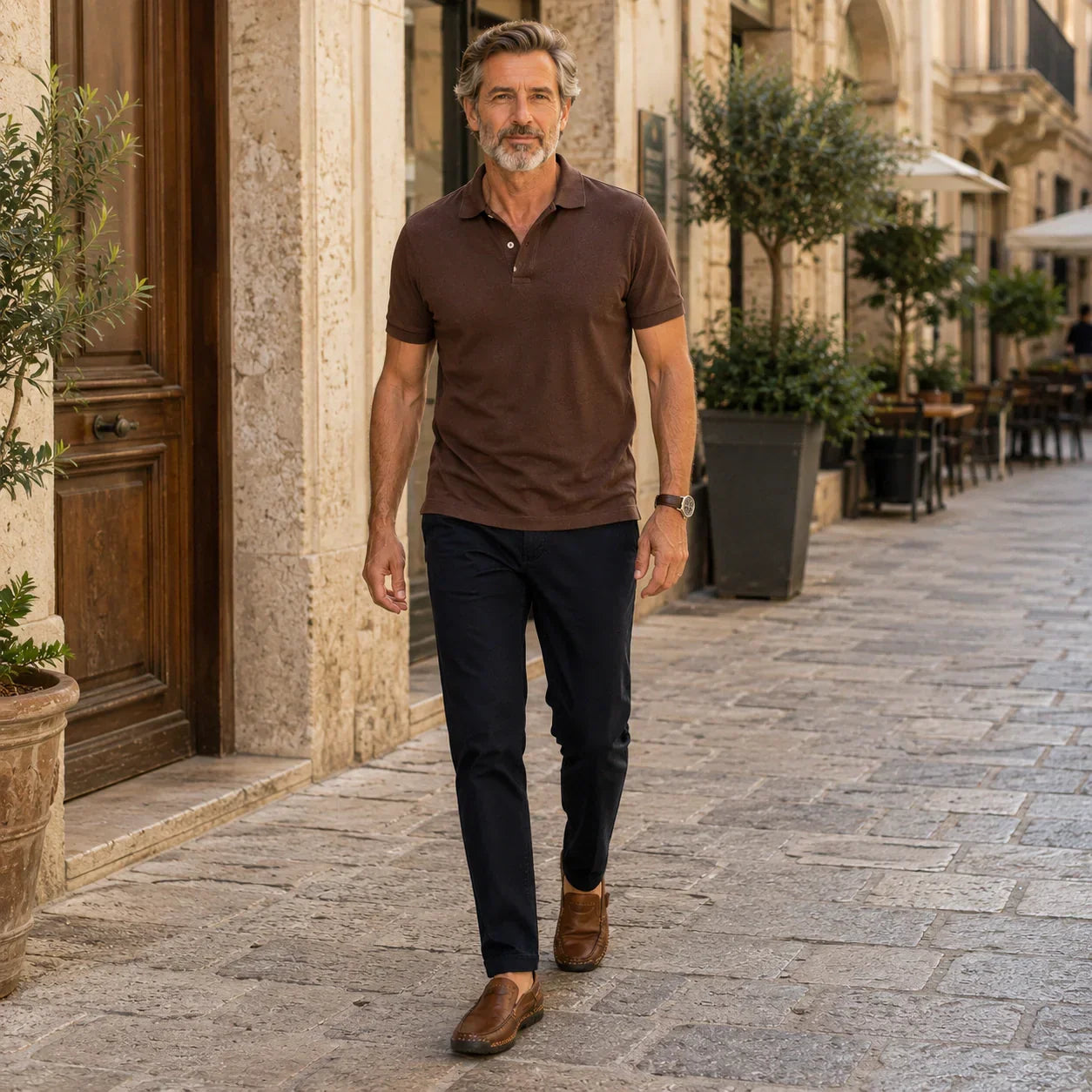 Mocassins à enfiler en cuir pour homme – SoftStep