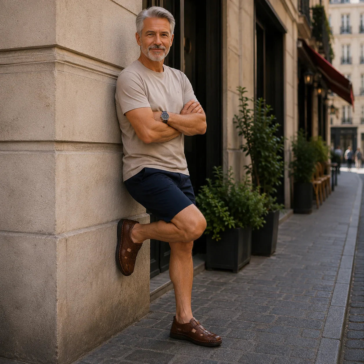 Sandales orthopédiques en cuir – Santorin
