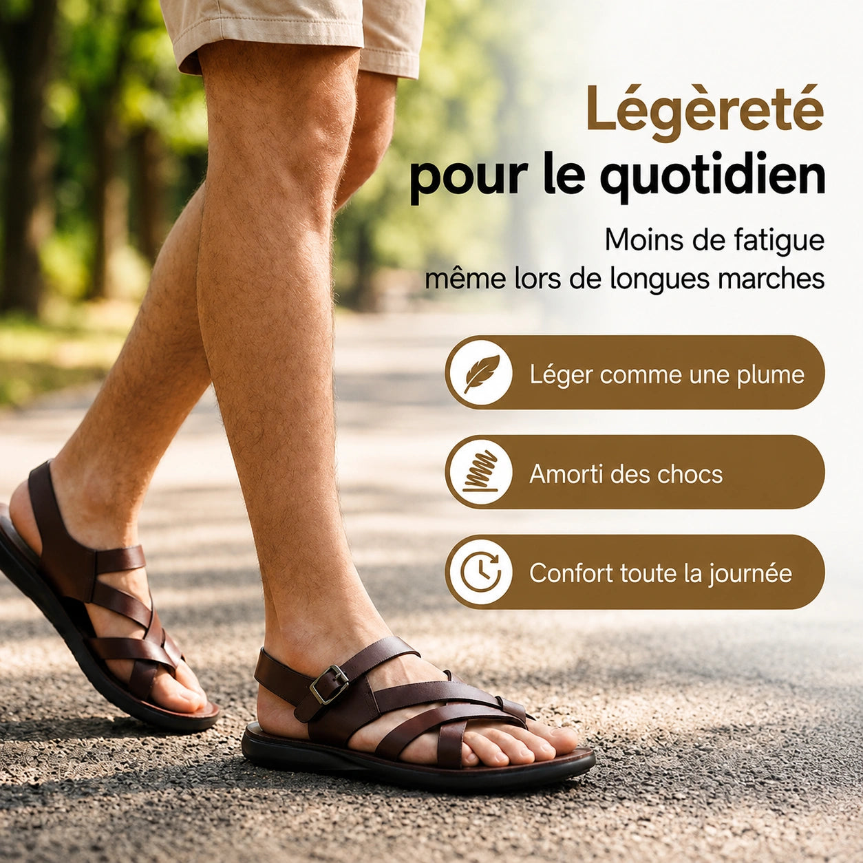 Roman | Sandales homme – Légères, Confortables & Parfaites pour l'Été