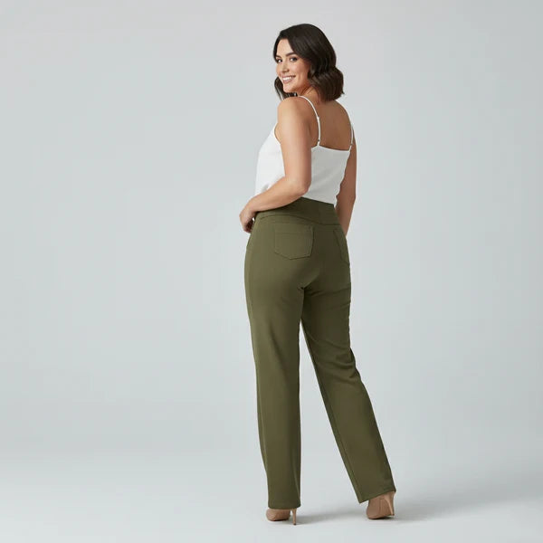 Pantalon Taille Haute Extensible avec Poches Latérales - Sophie