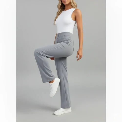 Pantalon Taille Haute Extensible avec Poches Latérales - Sophie