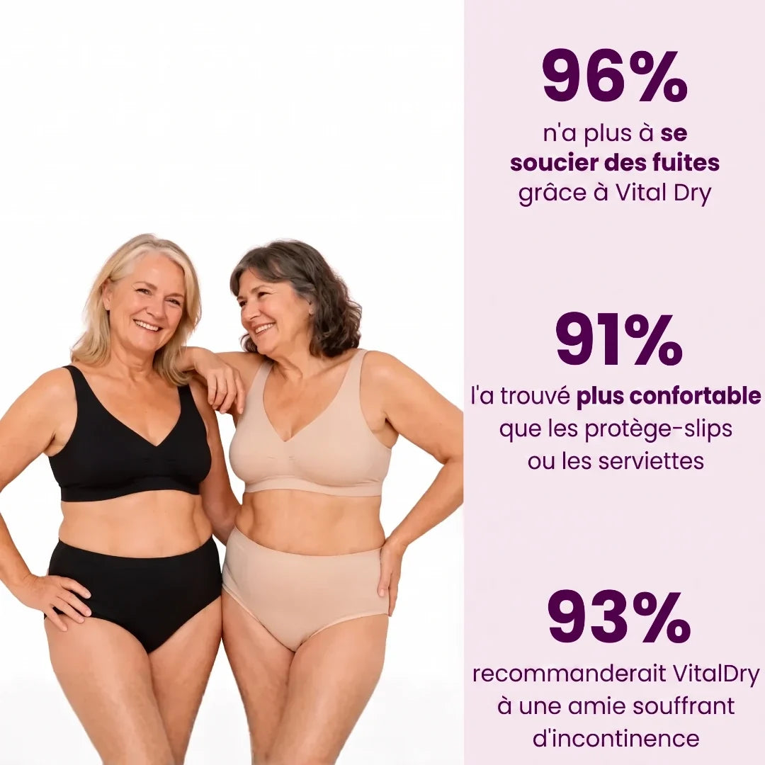 VitalDry | Sous-vêtements anti-fuites | Lot de 5