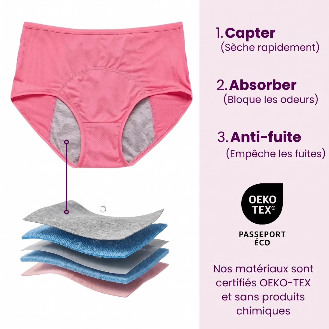 VitalDry | Sous-vêtements anti-fuites | Lot de 5
