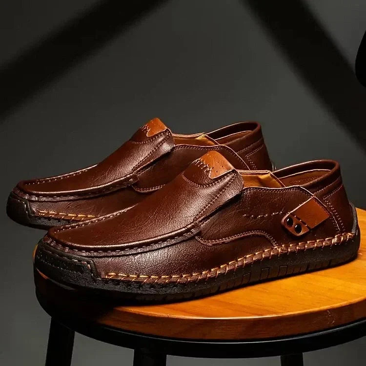 Mocassins à enfiler en cuir pour homme – SoftStep