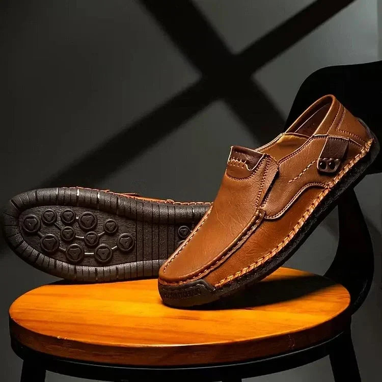 Mocassins à enfiler en cuir pour homme – SoftStep
